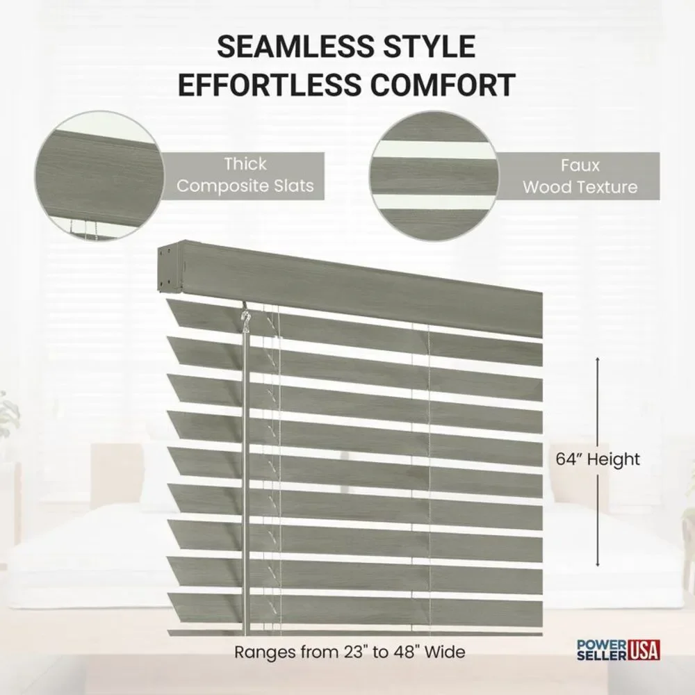 PowerSellerUSA Cordless Window Blinds, Privacy & Room Darkening 2